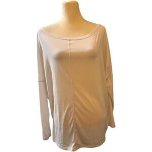 Athleta White Long Sleeve Dolman Top, Tencel Blend, Women's Size Medium